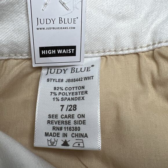 Judy Blue High Waist Wide Leg Crop Denim Stretch Jeans Women’s Size 7/28 NWT - Picture 8 of 9